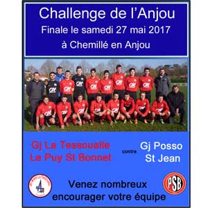 U19 Finale résumé du match et quelques photos du Challenge de l’Anjou 2016/2017.