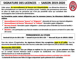 Licences 2019-2020.